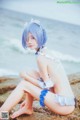 Coser @ 桜 桃 喵 Vol.036: 蕾姆 水 着 (48 photos) P44 No.d478fd