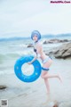 Coser @ 桜 桃 喵 Vol.036: 蕾姆 水 着 (48 photos) P9 No.4c8e5e